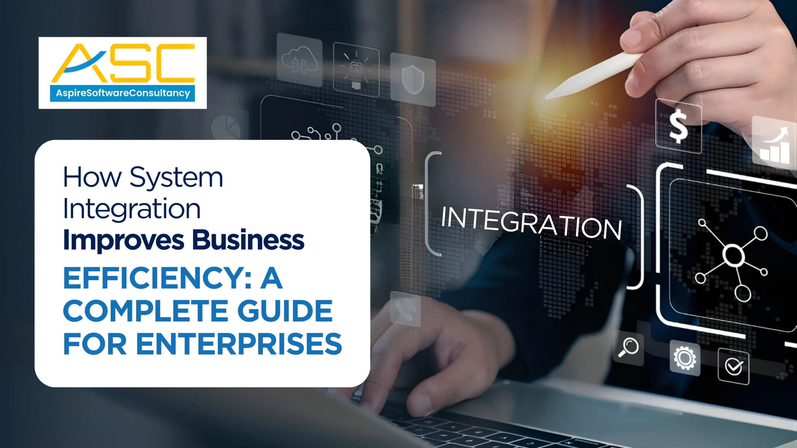 System integration connecting CRM, ERP, and business applications to improve efficiency and streamline enterprise operations
