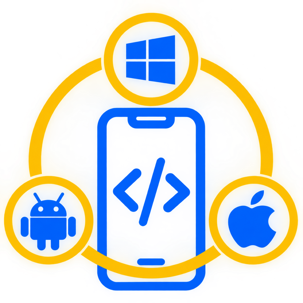 Cross-platform mobile app development icon