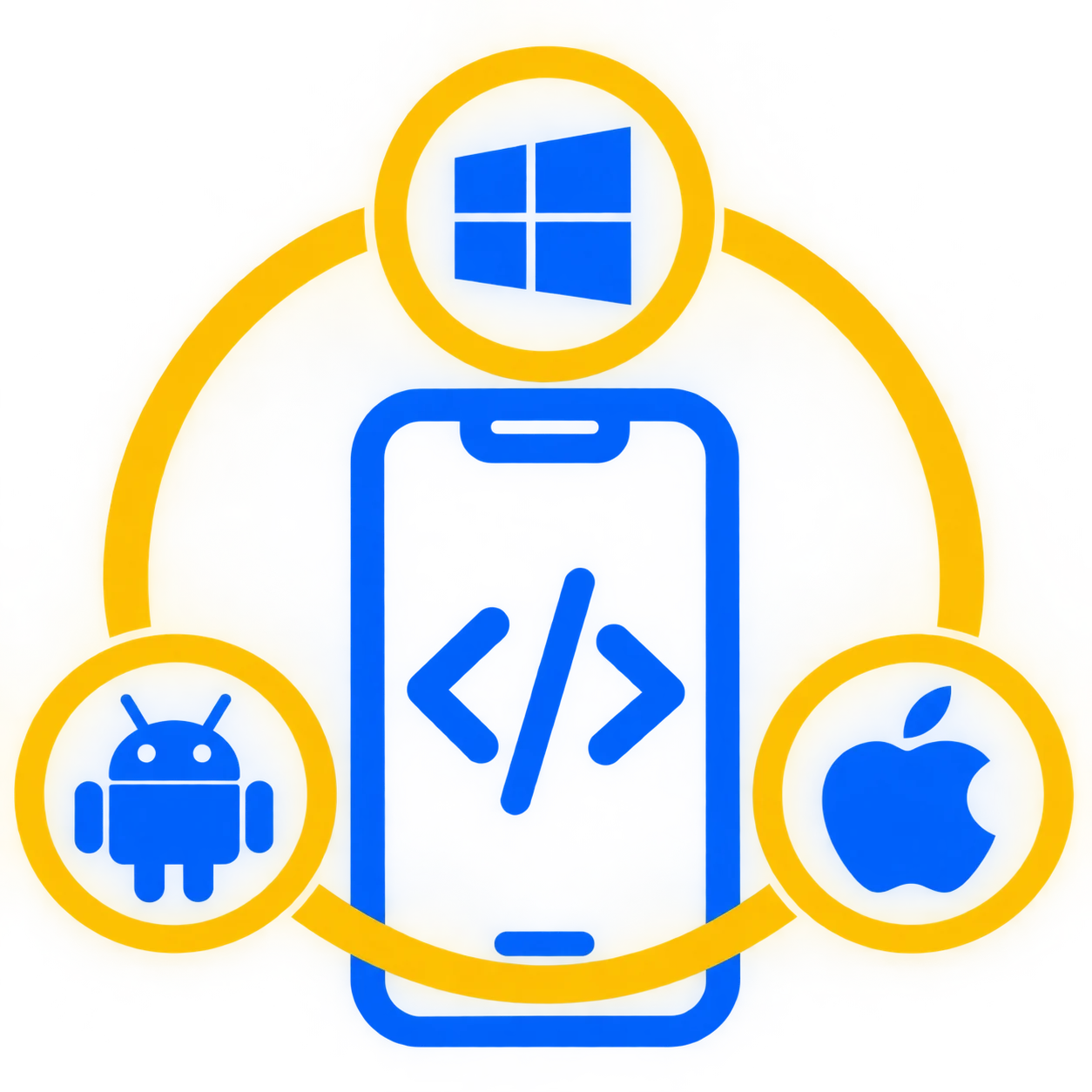 Cross-platform mobile app development icon