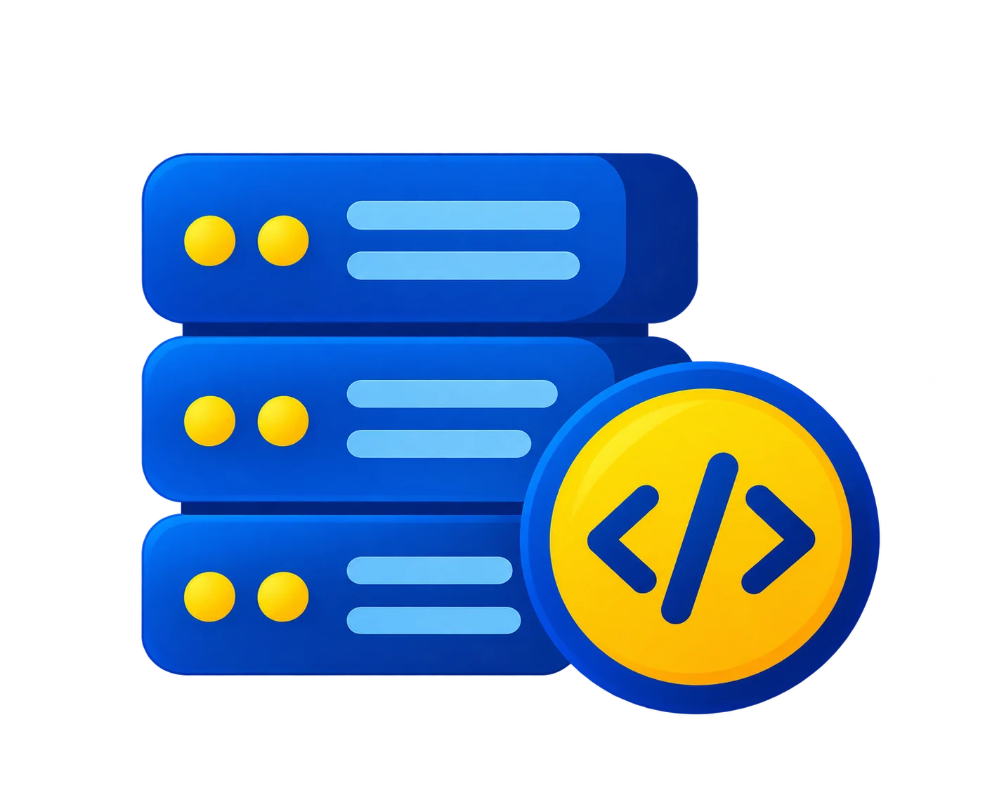 Backend and programming languages icon