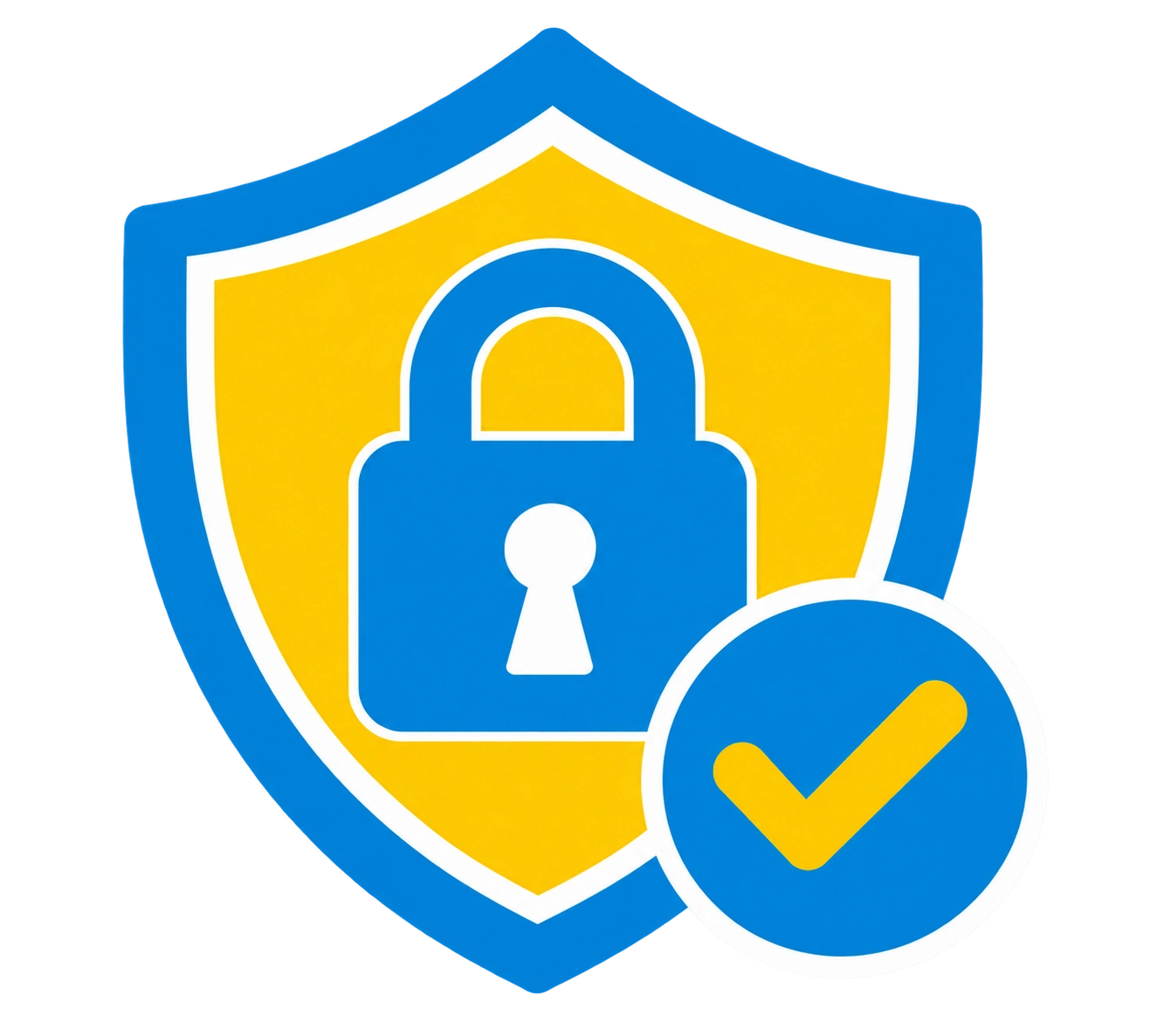 Desktop application security shield and lock
