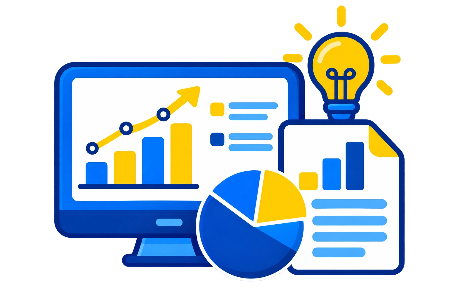 Reporting and enterprise intelligence icon