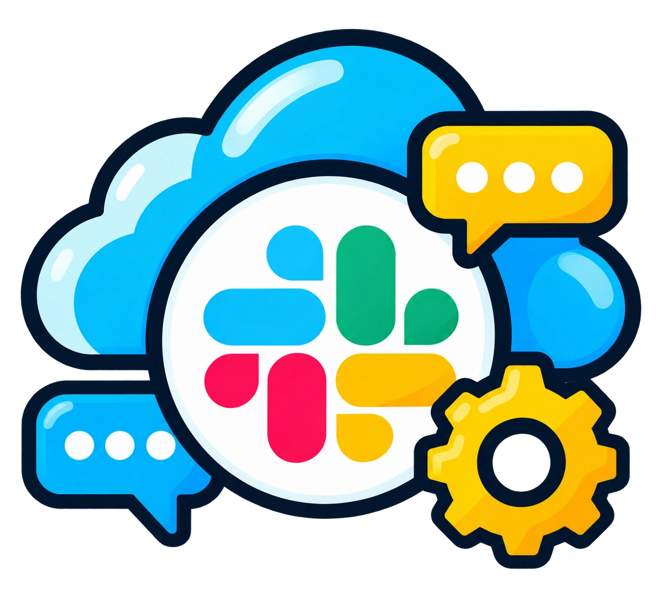 Slack collaboration and communication icon